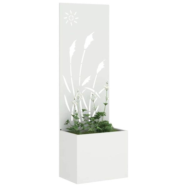 vidaXL Schermo per privacy in giardino Traforo Bianco 50 x 140 cm