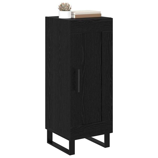 vidaXL Credenza Rovere Nero 34,5 x 34 x 90 cm