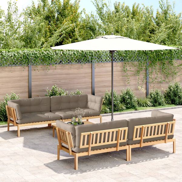 vidaXL Set Divano Pallet Giardino 5pz con Cuscini Massello Acacia