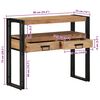 vidaXL Tavolo consolle 90 x 33 x 75 cm legno massello di acacia
