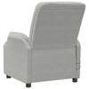 vidaXL Poltrona Alzapersona Massaggiante Grigio Chiaro in Scamosciato