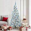 vidaXL Albero di Natale Artificiale con Rami Pieghevoli Bianco 180 cm