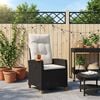 vidaXL Poltrona reclinabile con tavolino 62 x 64 x 112 cm polyrattan