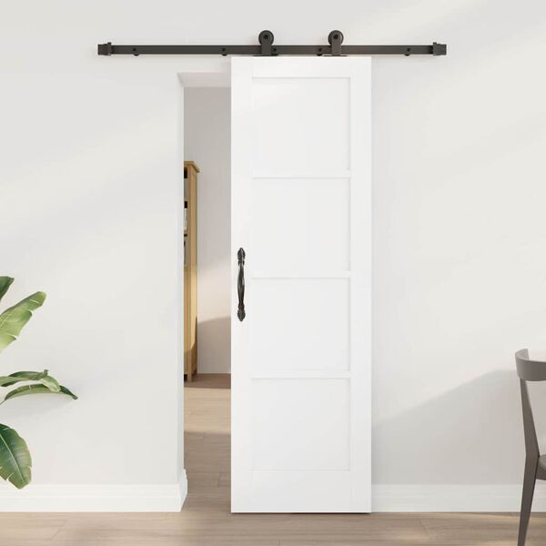 vidaXL Porta scorrevole ORKDAL Bianco 61 x 198,5 cm Pino massello