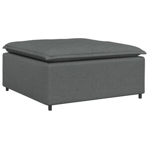 vidaXL Divano Modulare Poggiapiedi Modulo Grigio Scuro 100x100x48 cm