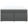 vidaXL Giroletto a Molle con Materasso Grigio Scuro 160x200 cm Tessuto