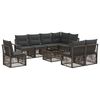 vidaXL Set Divano da Giardino 9 pz Grigio polyrattan