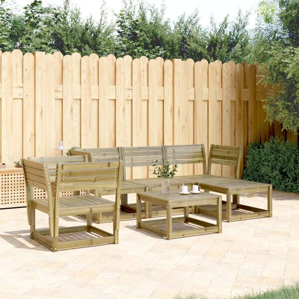 vidaXL Set Salotto da Giardino 5 pz in Legno Impregnato di Pino