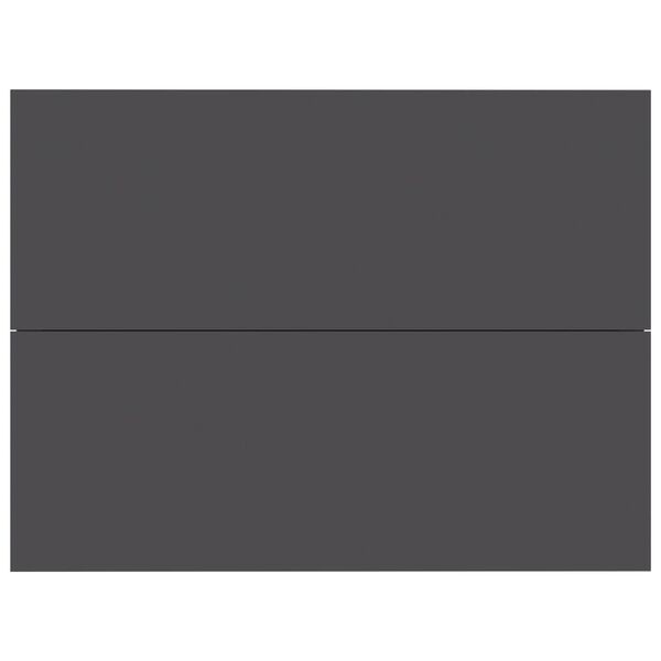 vidaXL Comodino Grigio 40x30x30 cm in Legno Multistrato