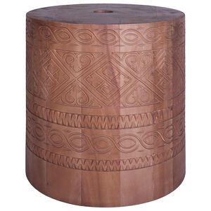 vidaXL Base per ombrellone 28.05 kg Naturale Legno Massello Cilindrico