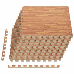 vidaXL Tappetino per piscina 24 pz legno 8,64 m&sup2; Schiuma EVA