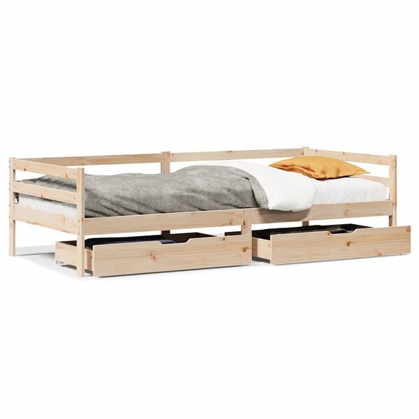 vidaXL Dormeuse con Cassetti 80x200 cm in Legno Massello di Pino