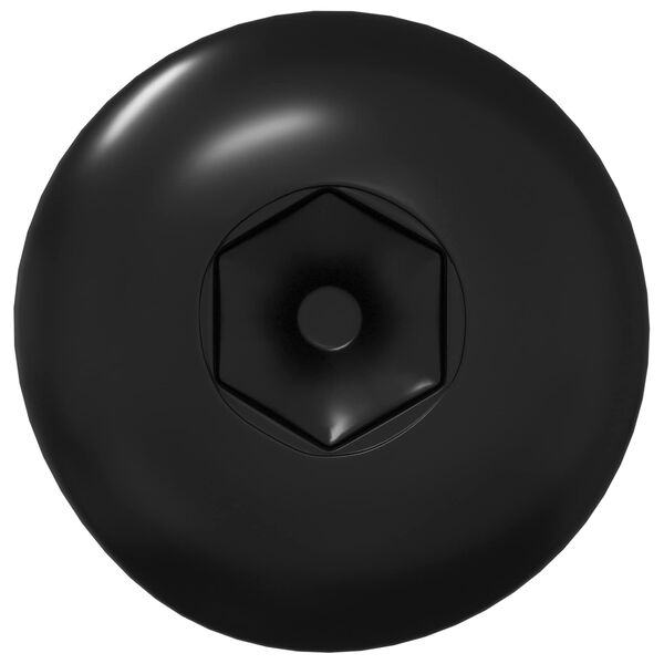 vidaXL Dadi a Manica 2 pcs Nero M4 x 14,5 mm Ferro