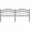 vidaXL Recinzione da giardino Woerden con punta a lancia nera 240x75 cm in acciaio