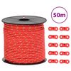 vidaXL Corda Tenda con Strisce Riflettenti e Chiavi 50 m 4 mm