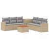 vidaXL Set di divani 8 pz Beige e Grigio Chiaro