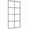 vidaXL Porta Scorrevole con Ferramenta 102,5x205cm Vetro ESG Alluminio