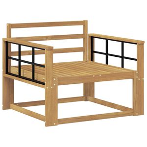 vidaXL Divano centrale per esterno Legno di Acacia Massello Bianco