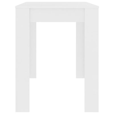 vidaXL Tavolo da Pranzo Bianco 120x60x76 cm in Legno Multistrato