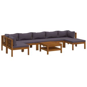 vidaXL Set Divani da Giardino 8 pz con Cuscini in Massello di Acacia