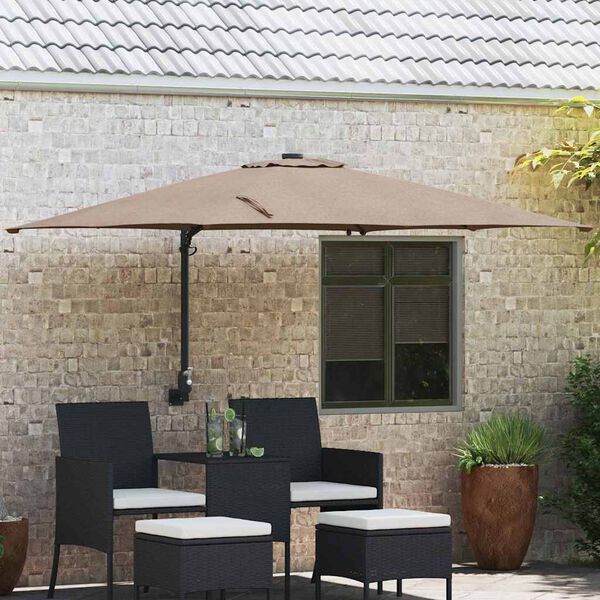 vidaXL Ombrello da giardino Talpa 248,5 x 247,5 x 160 cm