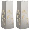 vidaXL Faro LED solare per sentieri 2 pz Bianco caldo 18 x 18 x 50 cm