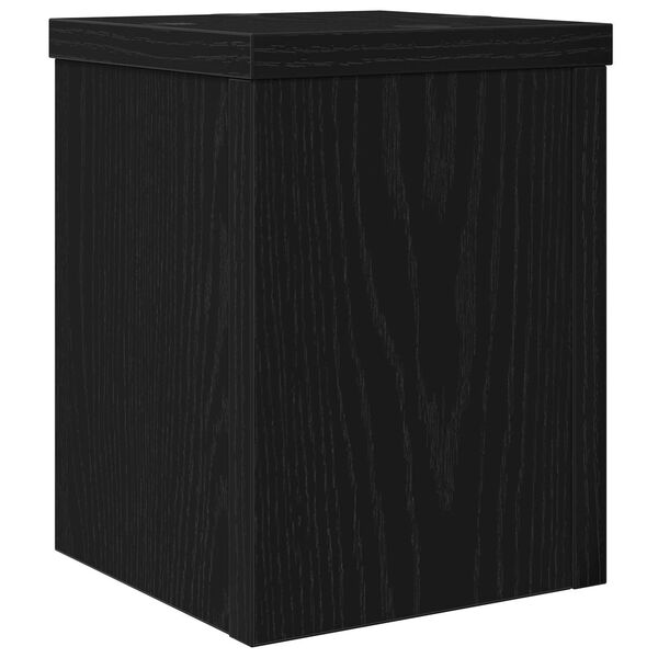 vidaXL Supporto per piante 2 pcs Rovere Nero 15 x 15 x 20 cm