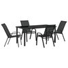 vidaXL Set da Pranzo per Giardino 5 pz Nero