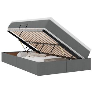 vidaXL Letto con contenitore e materasso Grigio scuro 120 x 190 cm