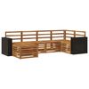 vidaXL Set divano sezionale 6 pcs Naturale