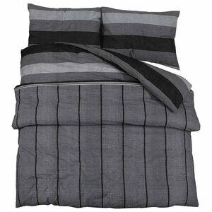 vidaXL Set Copripiumino Grigio Scuro 155x220 cm in Cotone