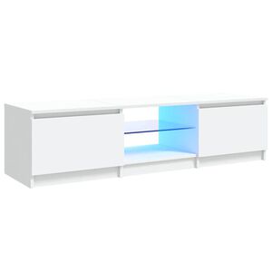 vidaXL Mobile Porta TV con Luci LED Bianco 140x40x36 cm