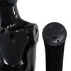 vidaXL Manichino Donna Figura Intera Base in Vetro 175 cm Nero Lucido