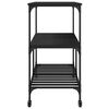 vidaXL Carrello da Cucina Nero 100x50x95 cm in Legno Multistrato