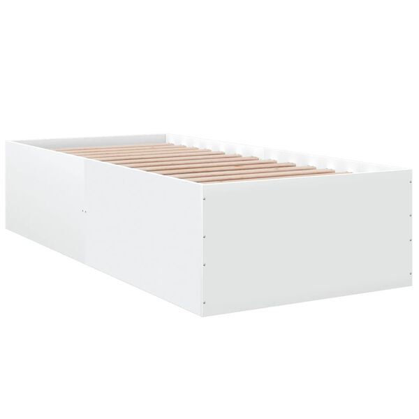vidaXL Giroletto Bianco 90x190 cm in Legno Multistrato
