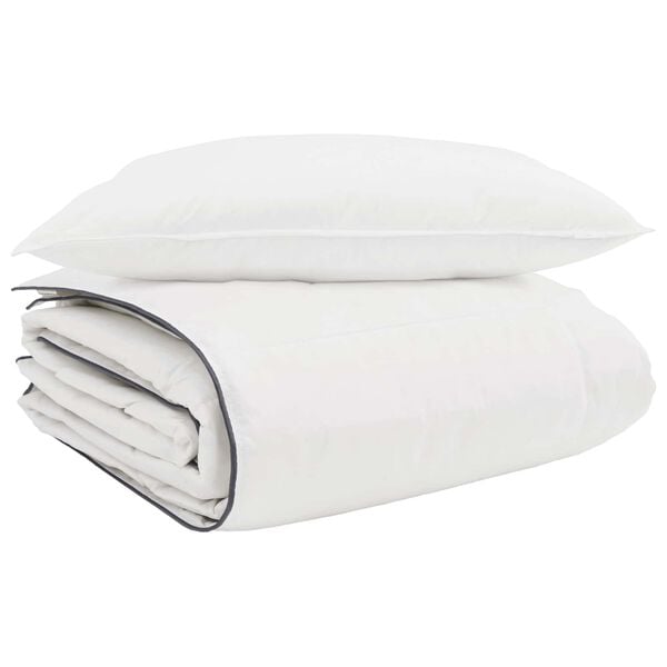 vidaXL Duvet Invernale con cuscino 2 pcs Bianco Piuma d'anatra