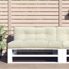 vidaXL Cuscino per Pallet Crema 120x40x12 cm in Tessuto
