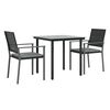 vidaXL Set da Pranzo da Giardino 7 pz in Polyrattan e Acciaio