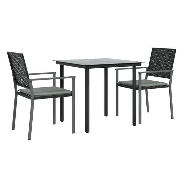 vidaXL Set da Pranzo da Giardino 7 pz in Polyrattan e Acciaio