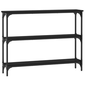 vidaXL Tavolino Consolle Nero 100x22,5x75 cm in Legno Multistrato