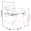 vidaXL Sedie Pranzo per Esterni con Cuscini 4 pz Legno Massello Acacia