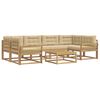 vidaXL Set di divani da esterno 5 pz Bianco e Beige