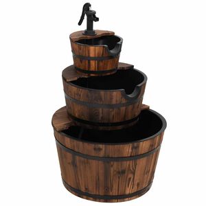 vidaXL Fontana d'Acqua con Pompa 60x60x94 cm Legno Massello di Abete