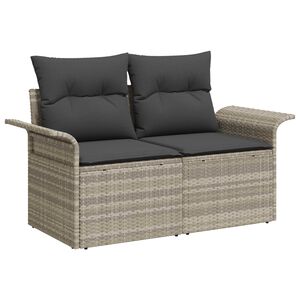 vidaXL Divano da giardino Grigio chiaro 141 x 62 x 69cm polyrattan