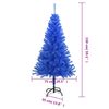 vidaXL Albero di Natale Artificiale Sottile con Base Blu 150 cm PVC