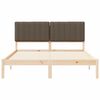 vidaXL Letto con Testiera Rivestita Talpa 150 x 200 cm Pino massello