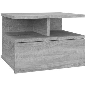 vidaXL Comodino Pensile Grigio Sonoma 40x31x27cm in Legno Multistrato