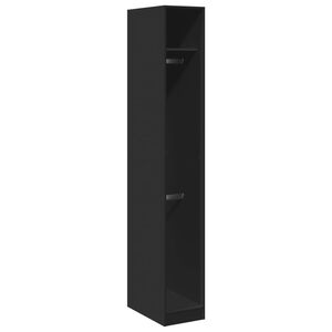 vidaXL Armadio Nero 30x50x200 cm in Legno Multistrato