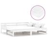 vidaXL Dormeuse Estraibile 2x(90x200) cm Nera in Massello di Pino