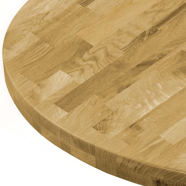 vidaXL Piano del Tavolo Legno Massello di Rovere Circolare 44mm 400mm